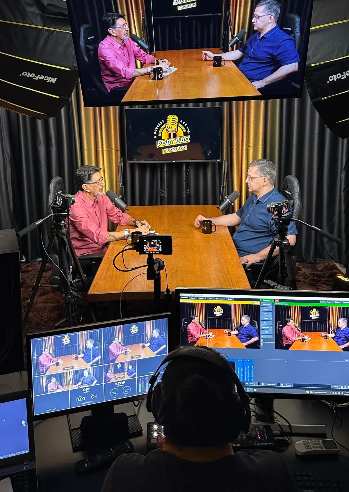 Gravação de podcast